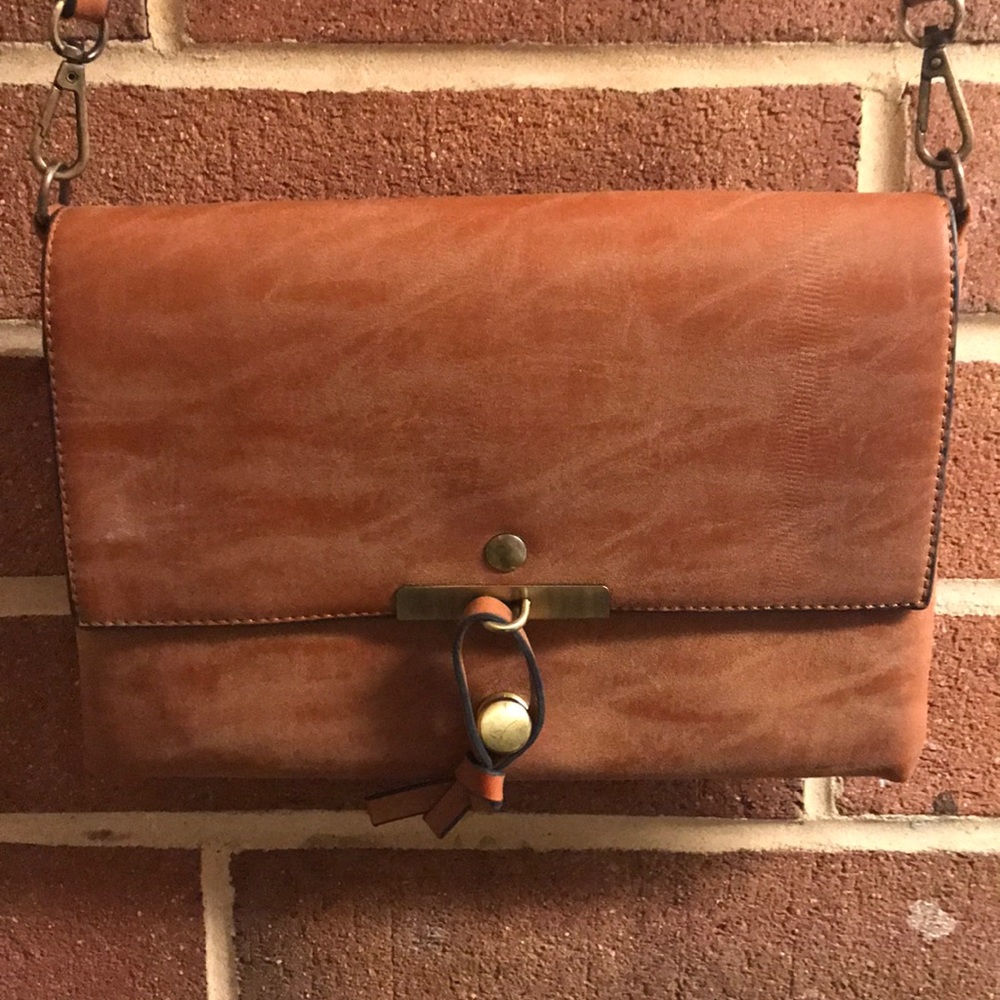 Brown/Tan Across Body Bag